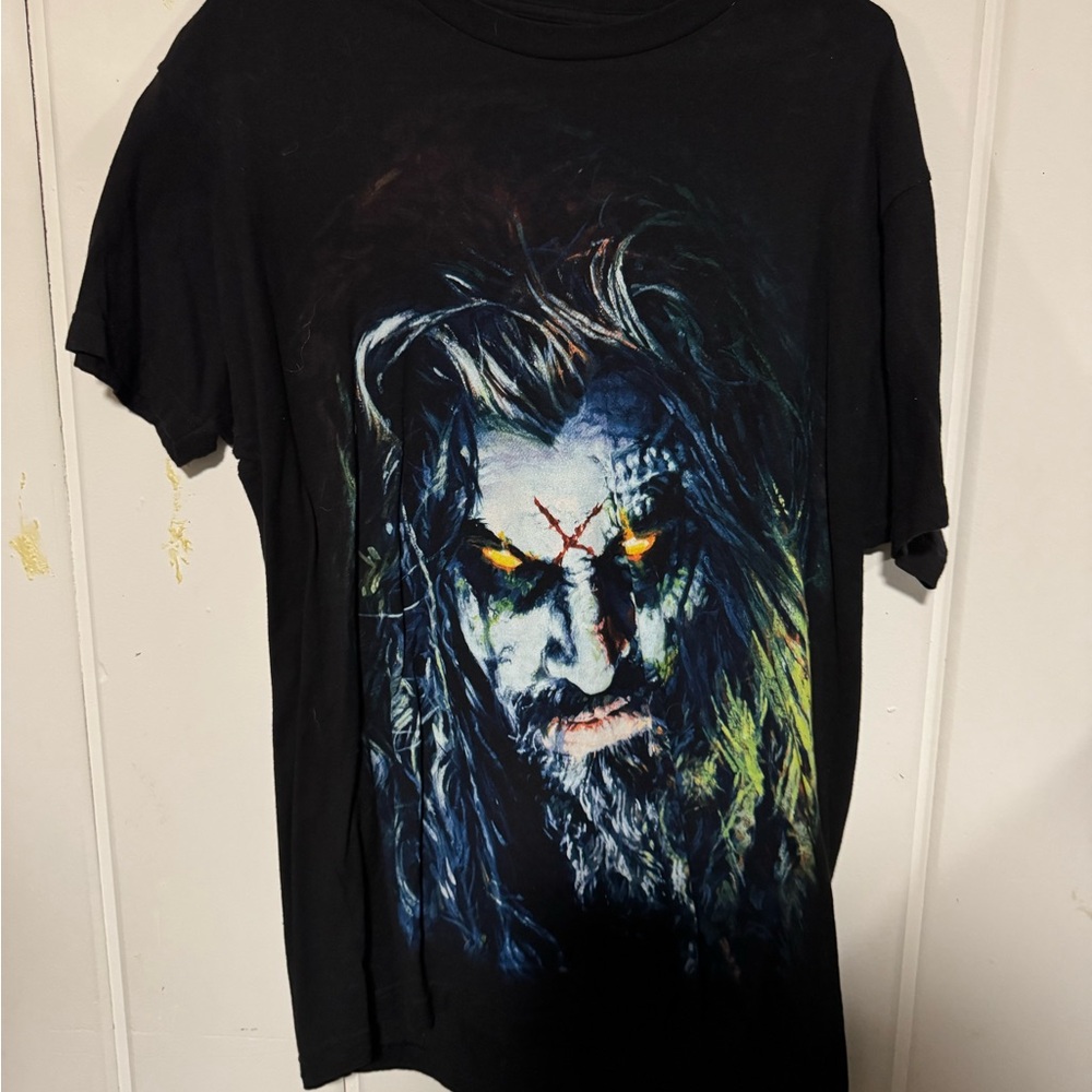 Rob zombie Black Tee with Vivid Graphic